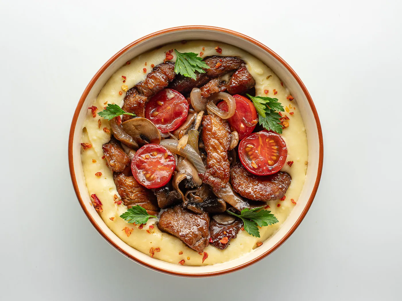 Lunch-King Pork with Mashed Potatoes