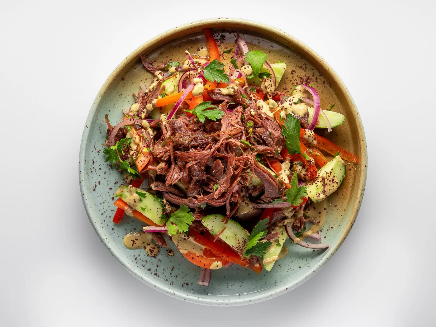 Georgian salad with beef
