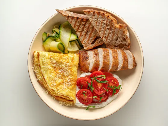 Balkan-style breakfast