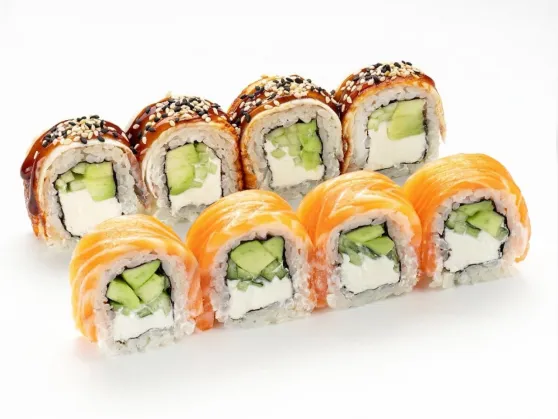 Philadelphia with salmon and eel