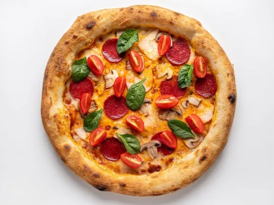 Pizza with Chicken and Salami