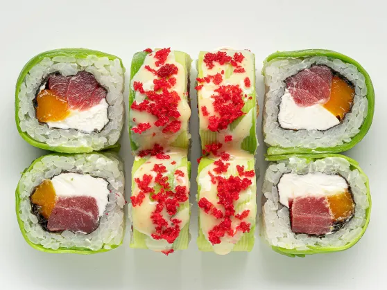 Tuna Roll with Mango and Cream Cheese