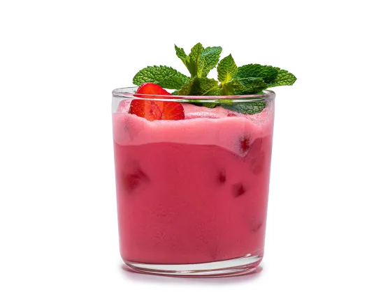 Tongue-in-cheek strawberries